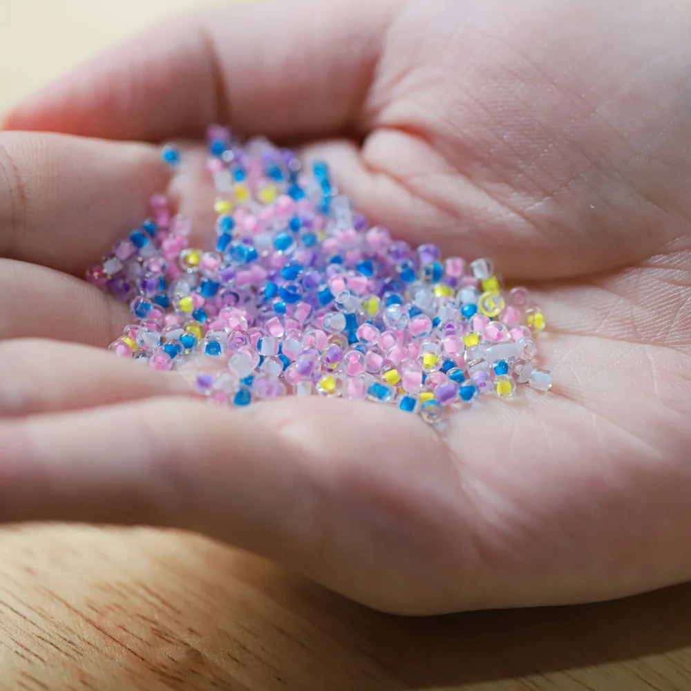 

DIY jewelry 2mm3mm4mm candy heart rice beads colorful candy color rice beads bracelet accessories