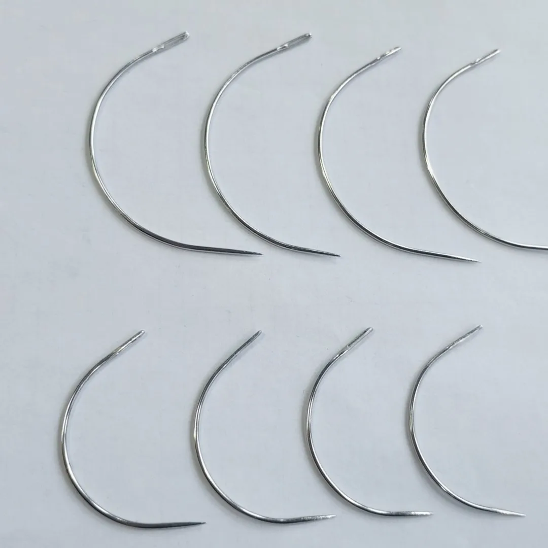 Изогнутые швейные иглы 6 см, 50 шт., 60 мм