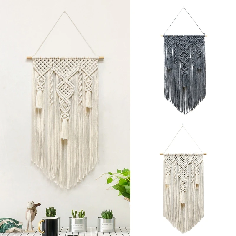 

Nordic Tapestry Handwoven Tassel Cotton Rope Hanging Pendant Ornament