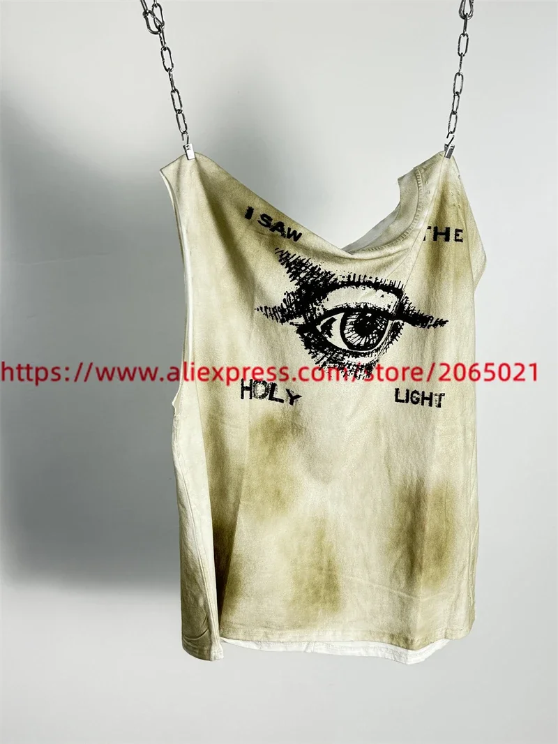 Футболки без рукавов Tie Dye Saint винтажные потертые футболки лучшего качества I SAW THE