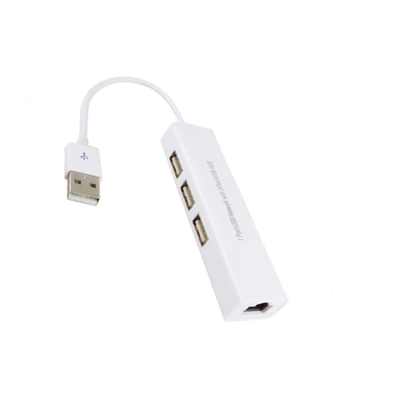 Фото USB-3-портовый концентратор USB2.0, 100 Мбит/с, RJ45, LAN, Ethernet, проводная сетевая карта для ПК, компьютера №4