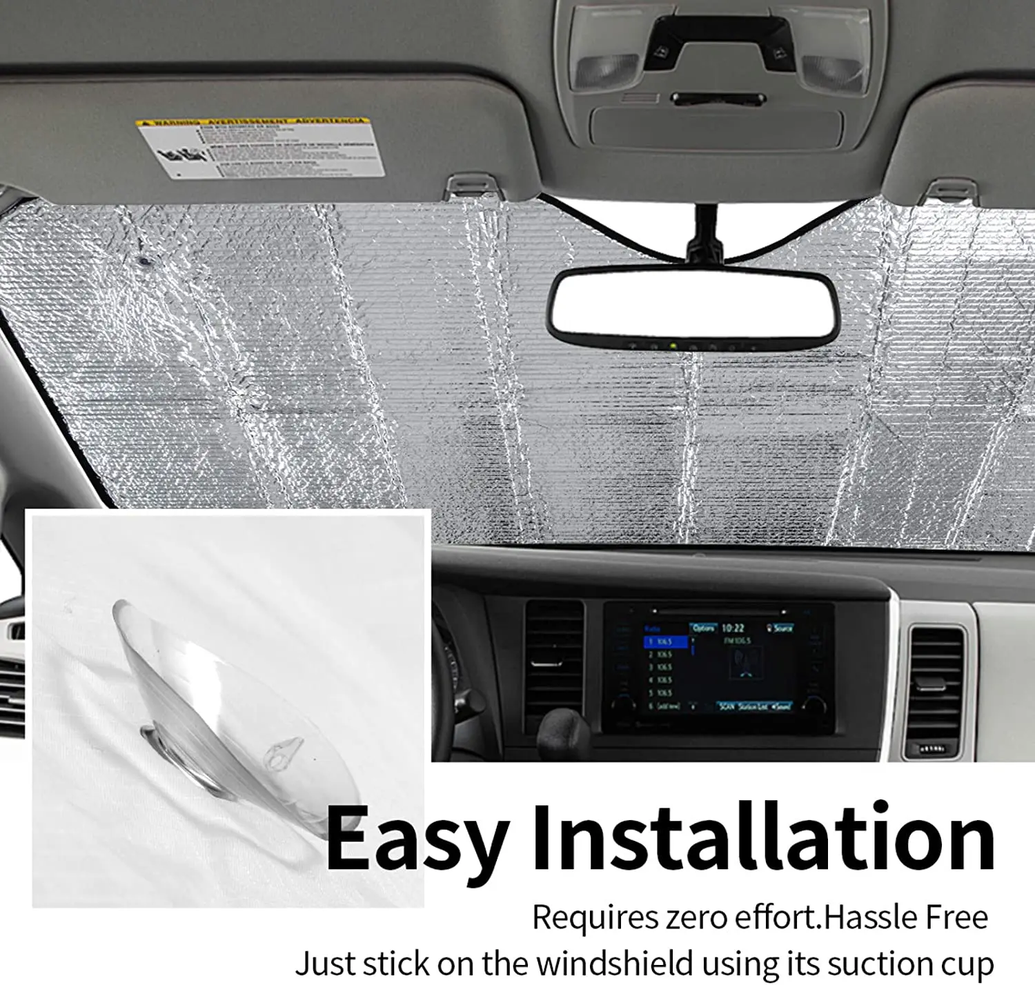 Солнцезащитный козырек для лобового стекла с розовыми блестящими ресницами |