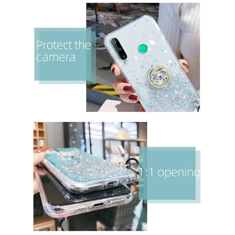Fur Ball Glitter Case for Honor X8 X7 70 50 10X Lite 9X 9A 8A 10i 20 Pro X40 X30i X30 X40i X9 Nova Y70 Plus Y90 Silicone Cover