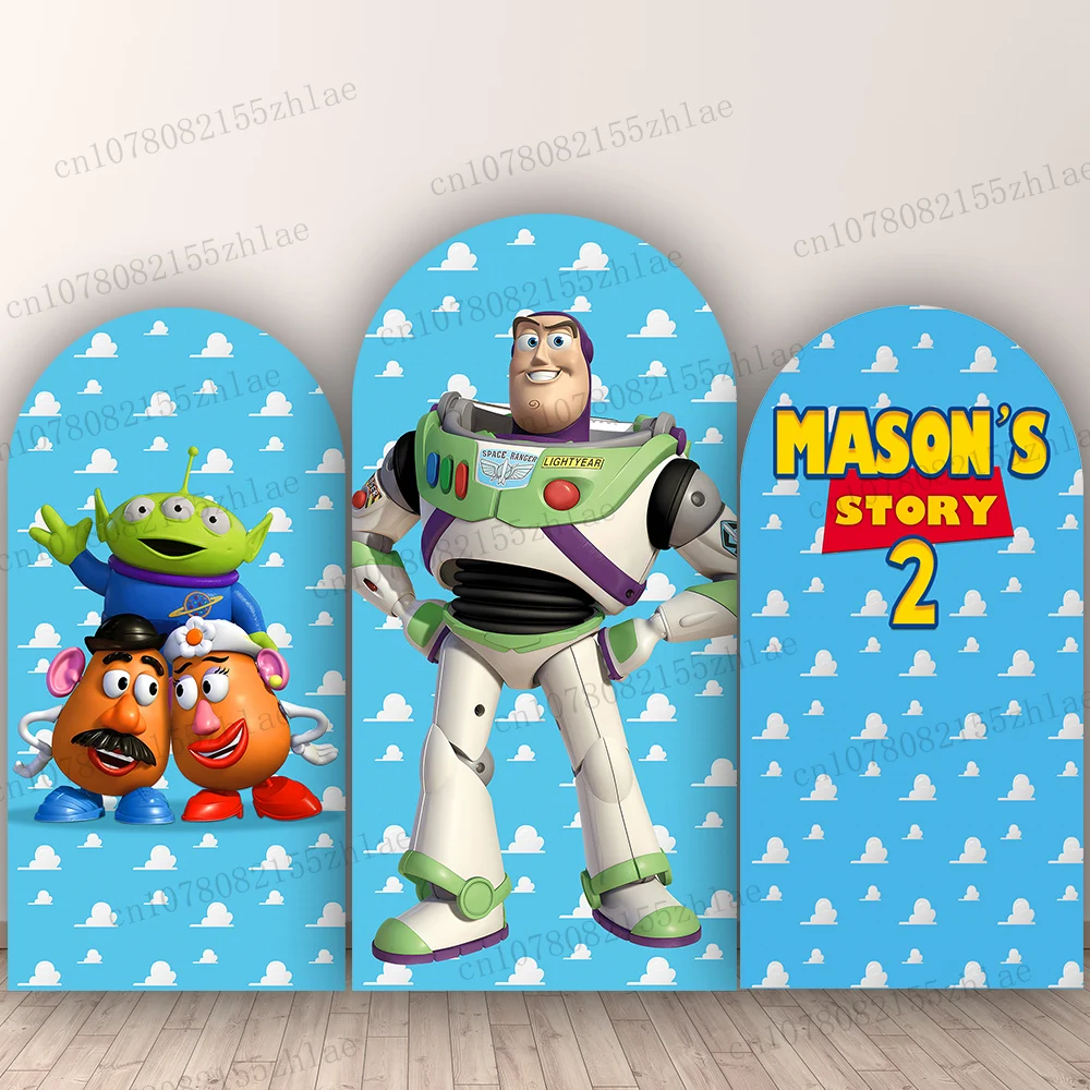 Фон для фотосъемки История игрушек день рождения вечеринка арка мультяшный фон