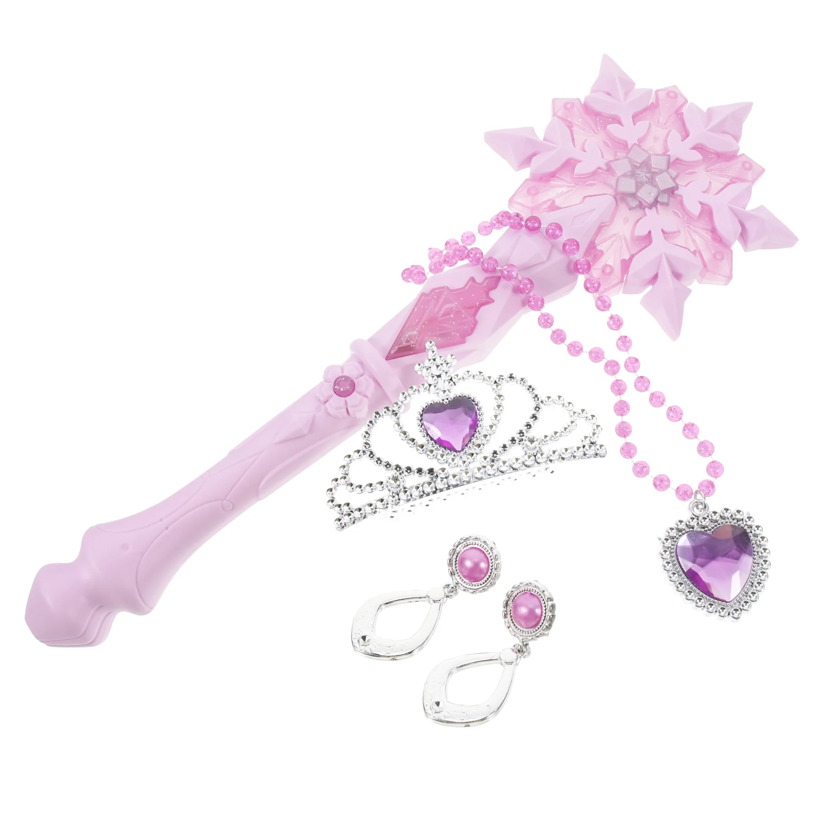 Снежинка блестящая палочка ночное светящееся ожерелье для детей ручные