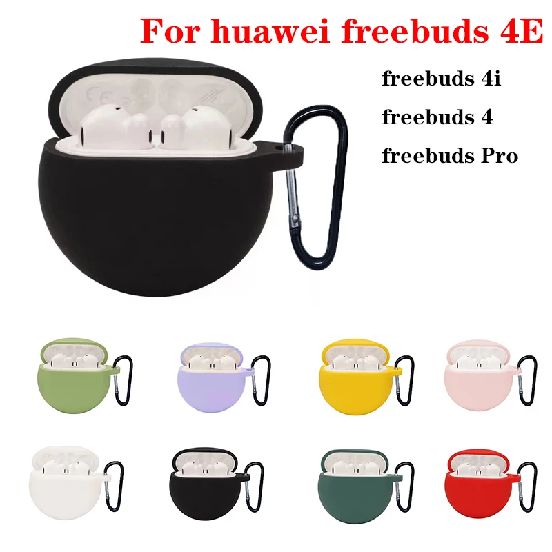 

For Huawei Freebuds 4E Case solid color Non-slip Silicone Earphone Cover freebuds4i / freebuds PRO / Free buds 3 cover fundas