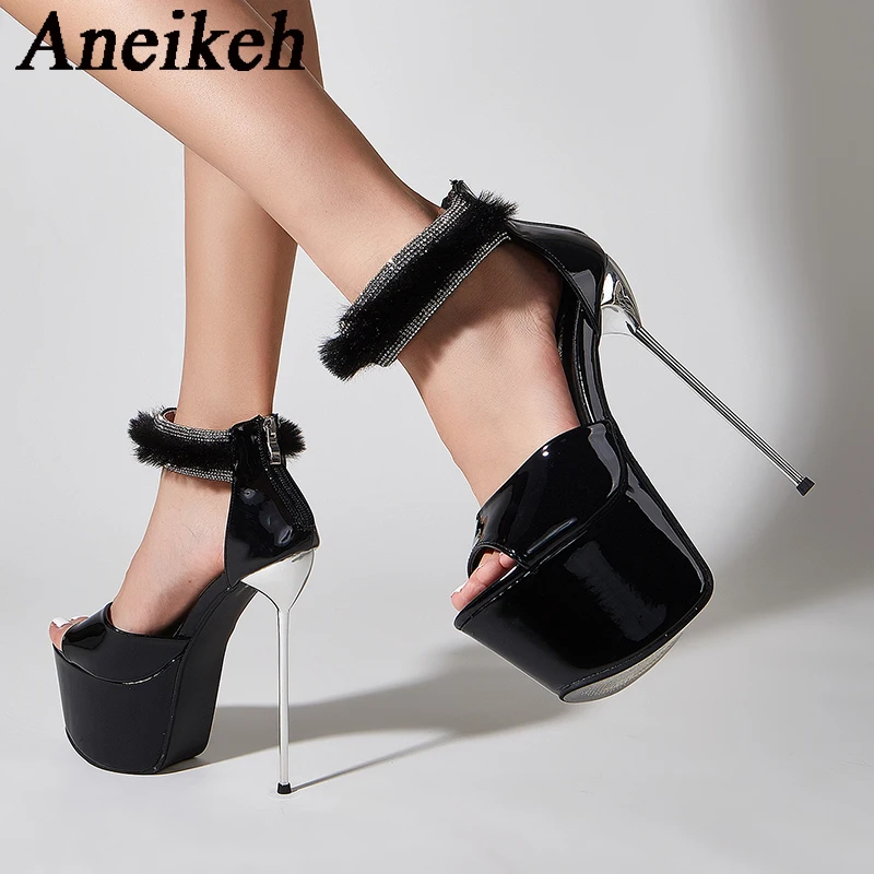 Женские босоножки Aneikeh2024 из искусственной кожи на тонком каблуке с