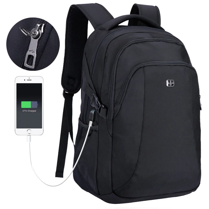 

Anti-theft Waterproof Travel Backpack Men 15.6inch Laptop s USB Charging School Bag Male Oxford Bagpack Mochia