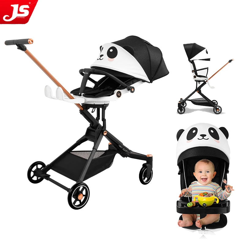 2022 Trend Baby Stroller 3 In 1 Can Lie High Landscape Luxury Foldable Stroller 360° Rotation Baby Carriage Large Sunshade Pram