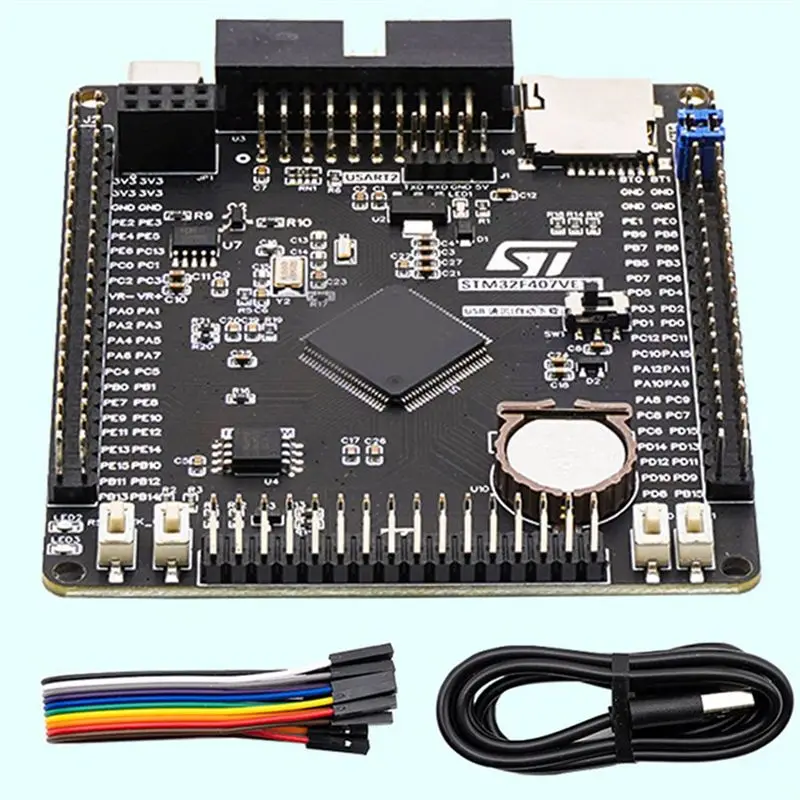 Фото Плата-конструктор ABZW STM32F407VET6 STM32 System Core Board, отладочная плата STM32F407 F407 Cortex, однокристальная учебная плата №2
