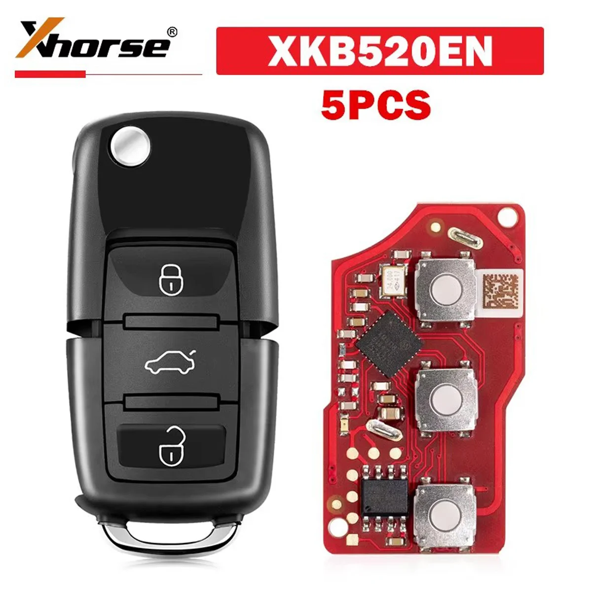 5 шт. Xhorse XKB520EN второго поколения заменен XKB501EN проводной дистанционный ключ для VW B5