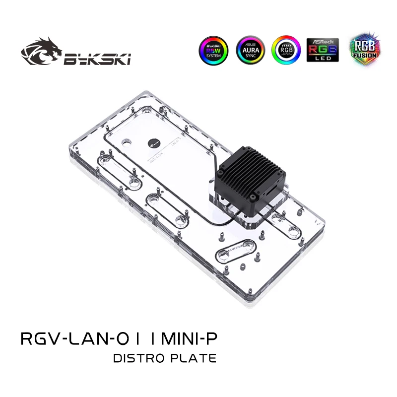 

Bykski RGV-LAN-O11MINI-P Distro Plate For Lian Li PC-O11 mini Case bykski Waterway Board For Single GPU Building