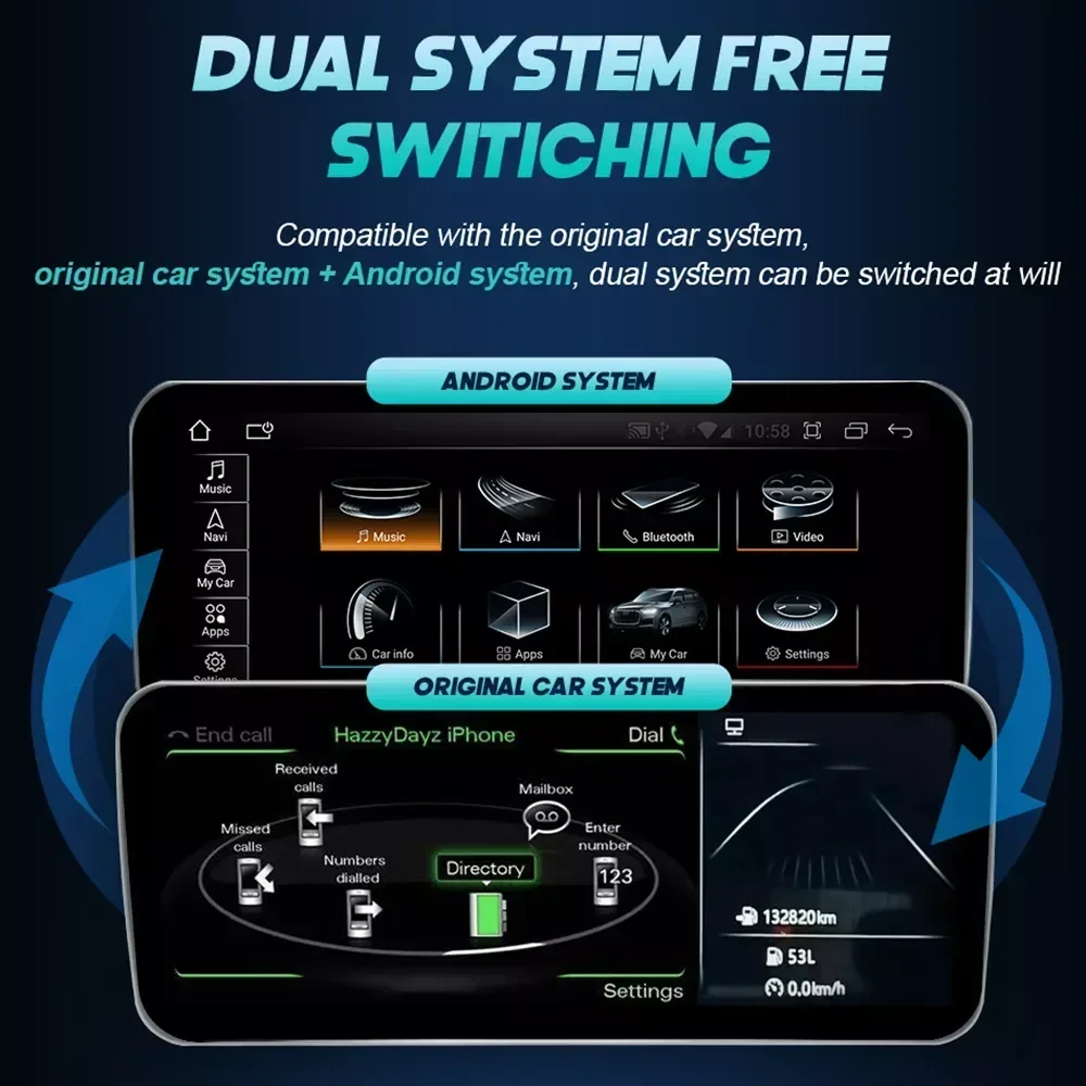 Фото Linux беспроводной CarPlay для Audi A4 B8 A5 2008-2017 авто радио автомобильный мультимедийный плеер стерео GPS Navi экран №3