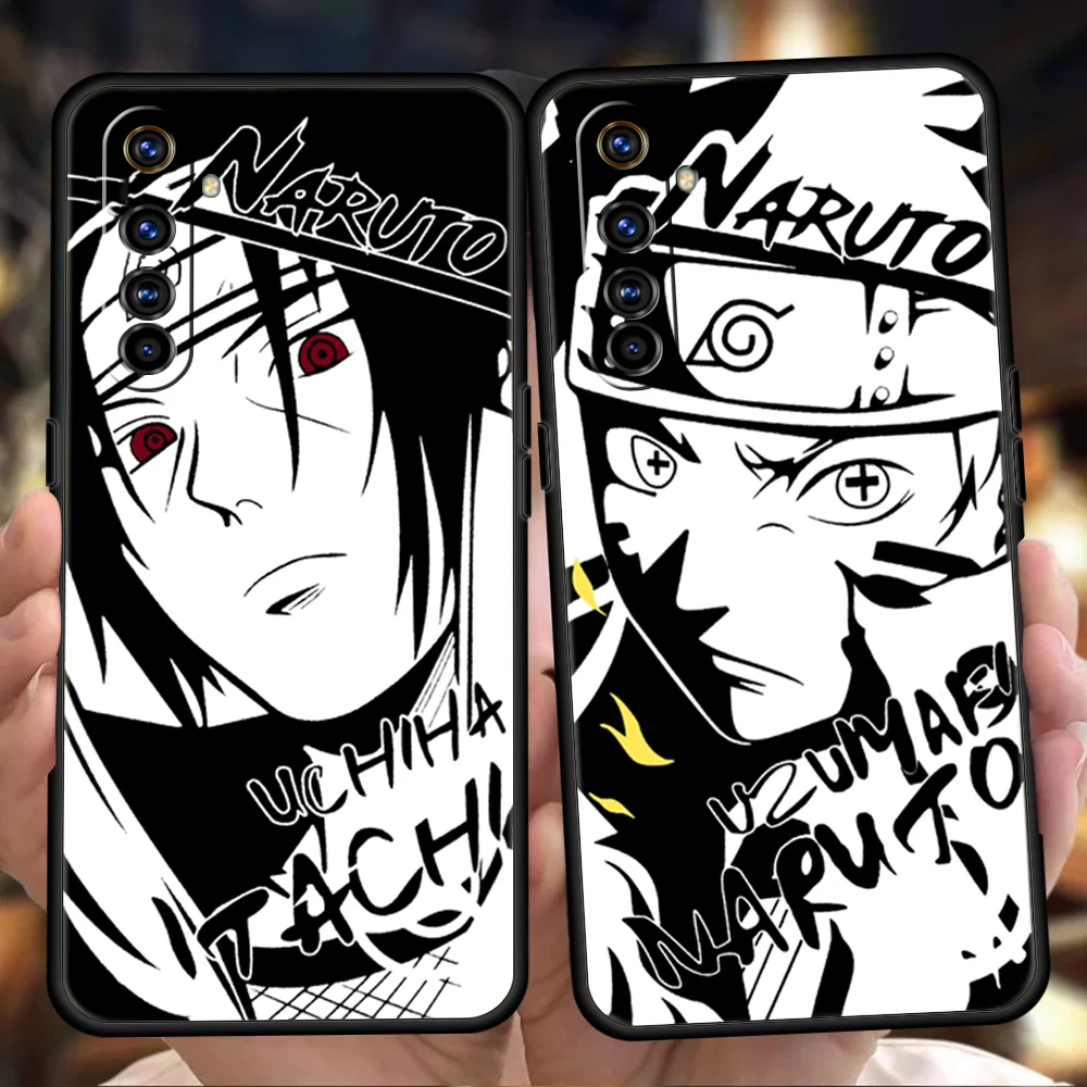

Naruto Black Background Soft Silicone For Realme 8i 9i 9 Pro Plus GT2 Pro C3 6 7 8 Pro C21 C11 C25 Pro 5G Shockproof Phone Cover
