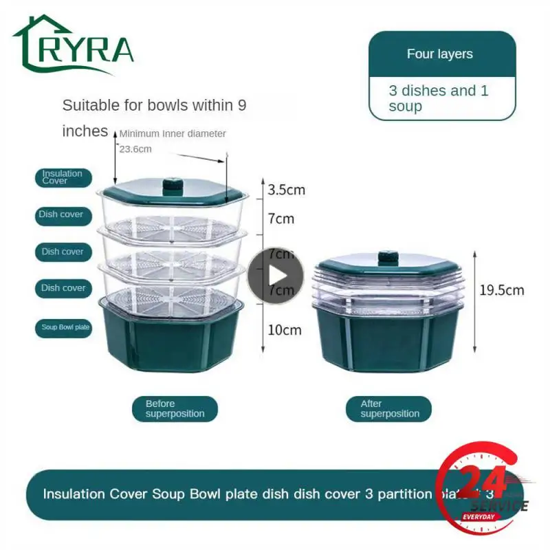 

Insulated Vegetable Cover Multi-layer Stackable Cover Kitchen Artifact Storage Rack Household