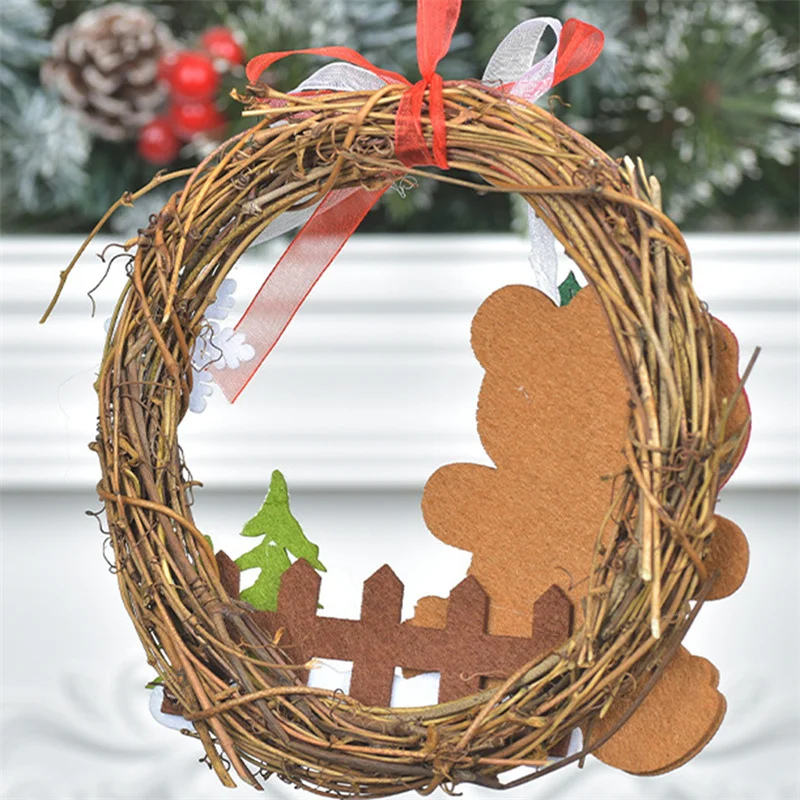 Кольцо из ротанга искусственная гирлянда рамка для сушеных растений домашнего