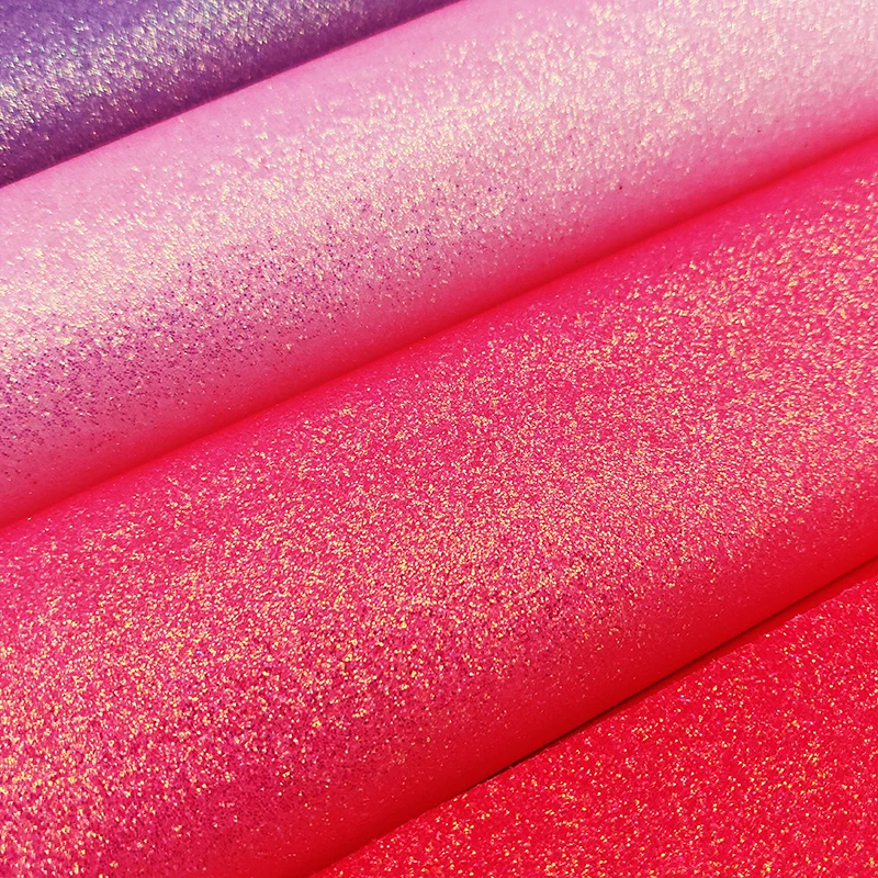

Pastel Colors Fine Glitter Fabric Leather Faux Synthetic Leather Vinyl Leather Sheets For Clothes Making Craft Bows DIY 20x120cm
