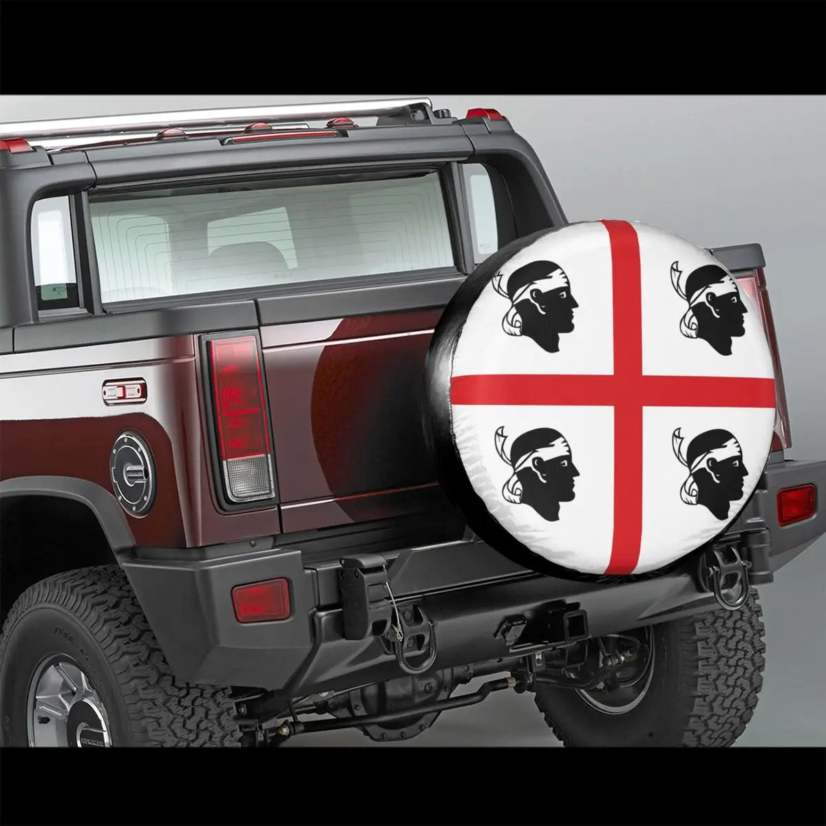 

Flag Of Sardinia Spare Tire Cover for Suzuki Mitsubish Custom Italy Sardegna Four Moors Car Wheel Covers 14" 15" 16" 17" Inch