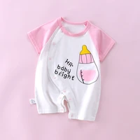summer newborn onesie for men and women baby short sleeved printed romper baby thin section romper air conditioning clothing