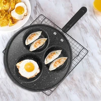 3 hole fried egg pan non stick frying pan household aluminum mini poached egg burger egg fried dumpling mold breakfast cooking
