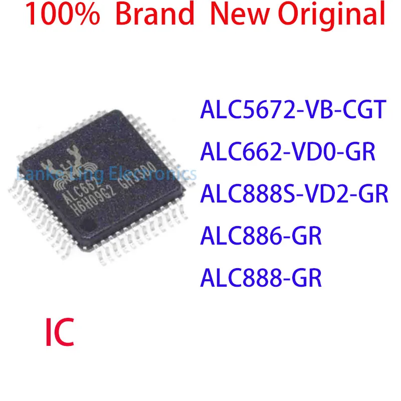 ALC5672-VB-CGT ALC662-VD0-GR ALC888S-VD2-GR ALC886-GR ALC888-GR 100% Новый оригинальный IC |
