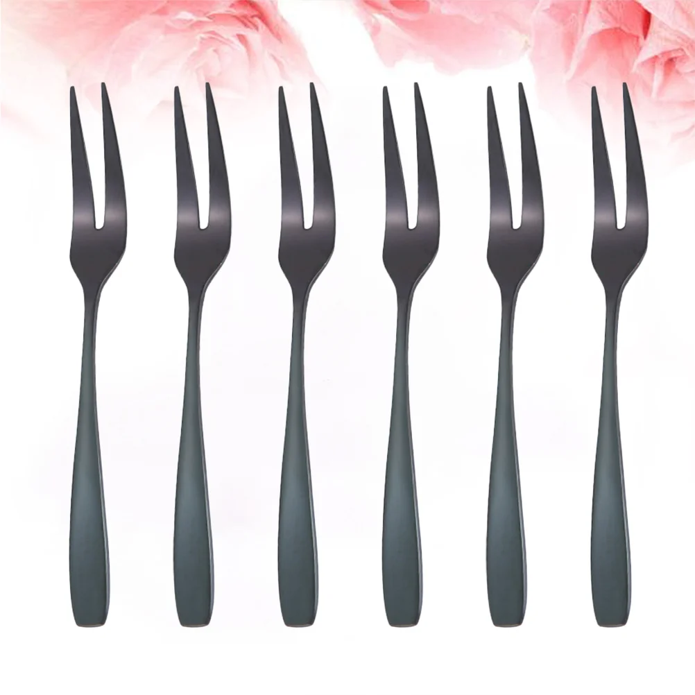 

Forks Fork Fruit Stainless Steel Cake Dinner Dessert Appetizer Mini Salad Cocktail Metal Flatware Table Pastry Specialty Prong