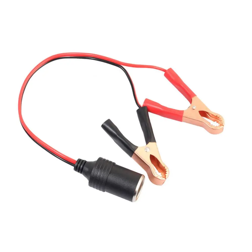 

12V Car Battery Clamp Alligators Clip Cable With Cigarette Lighter Socket Adapter Grampo De Cabos Da Bateria Do Carro