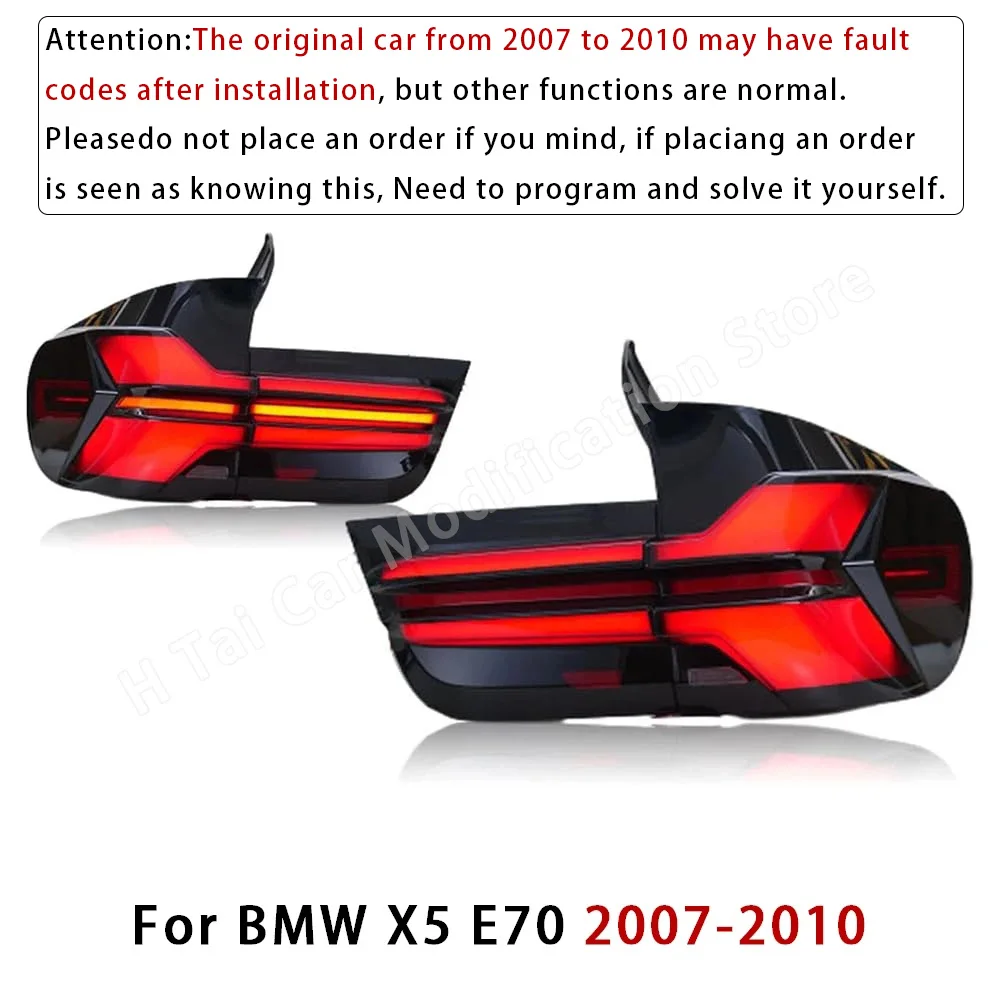 

Пара задних фонарей для BMW X5 E70 2007-2013, задний фонарь в сборе, светодиодный задний фонарь, стоп-сигнал, задний противотуманный фонарь, указатель поворота
