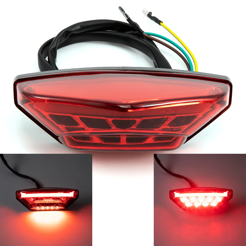 

Светодиодный 3-проводной 12 В стоп-сигнал, задний фонарь, красный для квадроцикла, внедорожного мотоцикла, ходовые задние фонари, универсальный 12 В, красный