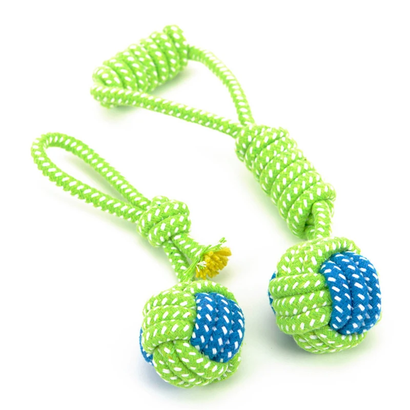 

1 PCS Pet Supply Dog Toys Dogs Chew Teeth Clean Outdoor Training Fun Playing Green Rope Ball Toy