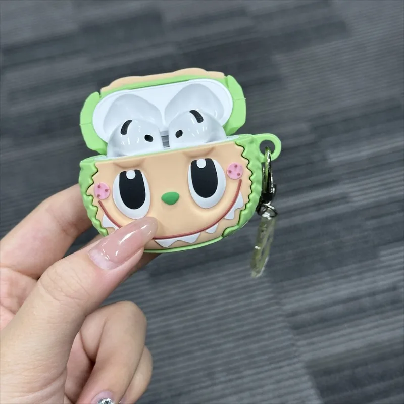 Для Apple AirPods 1 2 3 4 Pro чехол 3D Labubu милый мультяшный силиконовый защитный для