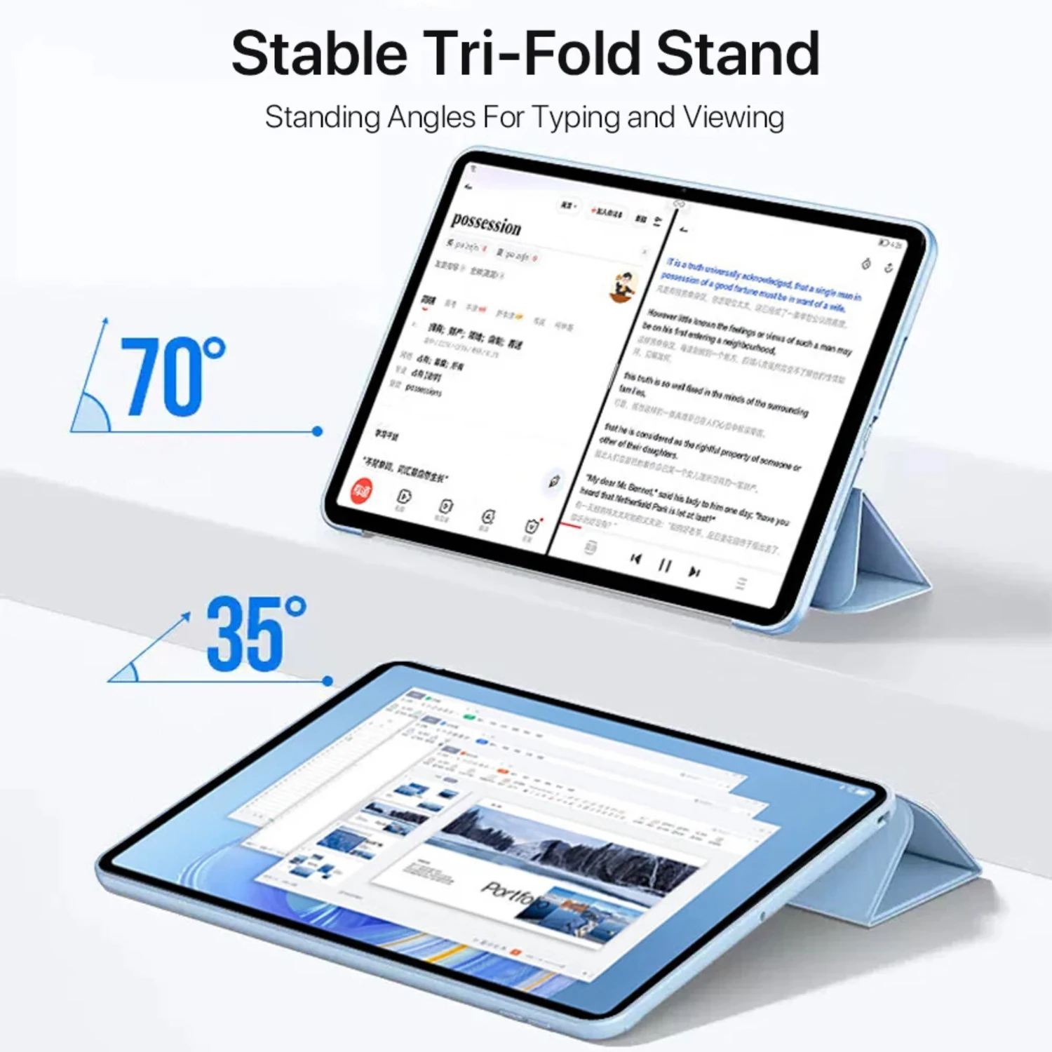 Стильный тройной чехол для планшета Mi Pad 5/6 Pro премиум-класса с функцией