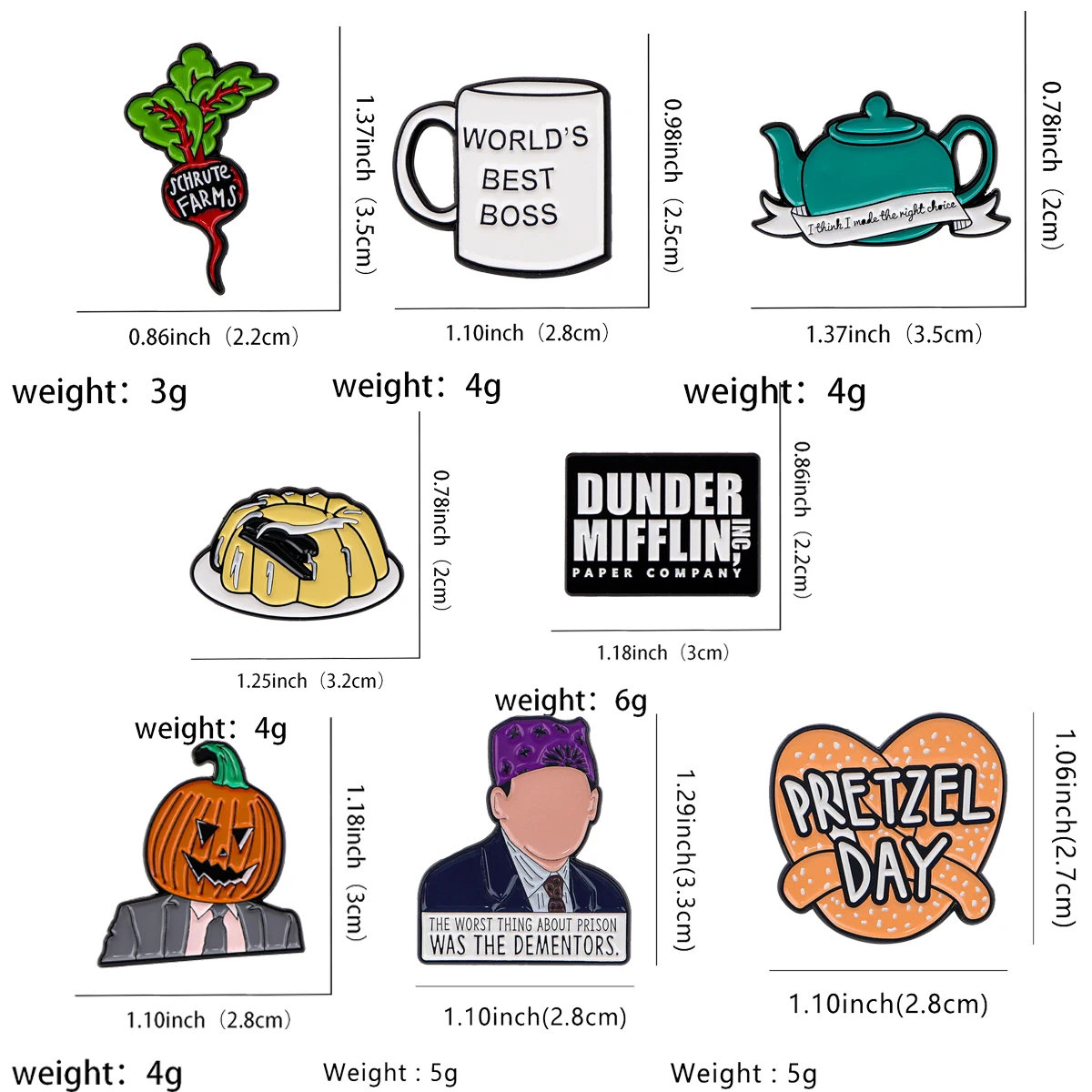 Эмалированная брошь для рюкзака цвет в ассортименте