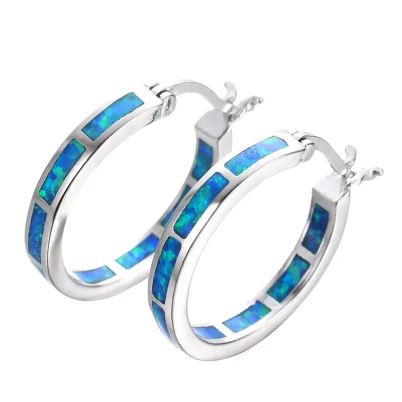 ORZTOON Роскошные женские круглые обручи модные большие белые серьги из