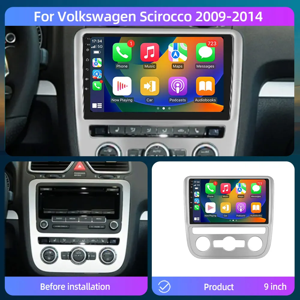 Мультимедийный плеер для Volkswagen Scirocco мультимедийный 2 DIN с радио GPS 4G Wi-Fi DSP IPS 36EQ