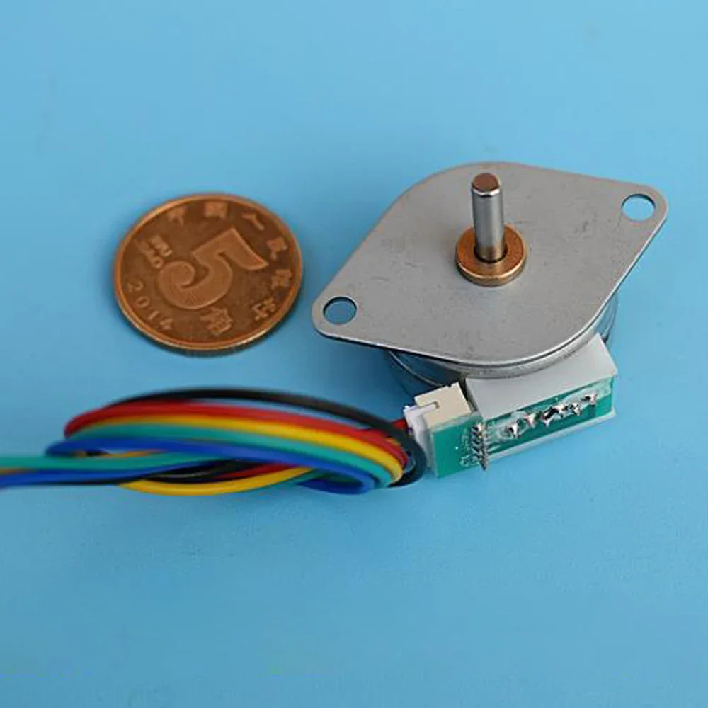 Мини 4-фазный 5-проводной шаговый двигатель Micro Mini 25 мм SPG0001 15 градусов