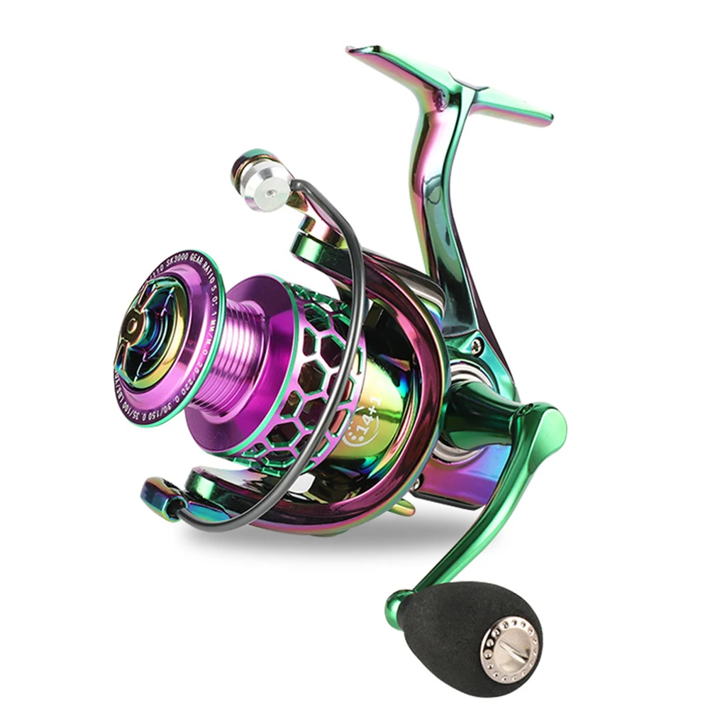 

Braking Force Spinning Fishing Reel 14+1 Bearings Right/Left Hand Interchangeable Metal Spool Line Cup Wheel Long Shot Tackle