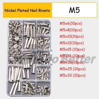 m5 nickelcopper plated kit chicago binding screws nail rivets for album recipe leather