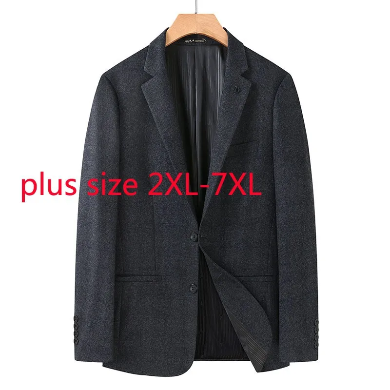 

Блейзер Мужской, однобортный, весна-осень, размера плюс, 3XL, 4XL, 5XL, 6XL, 7XL