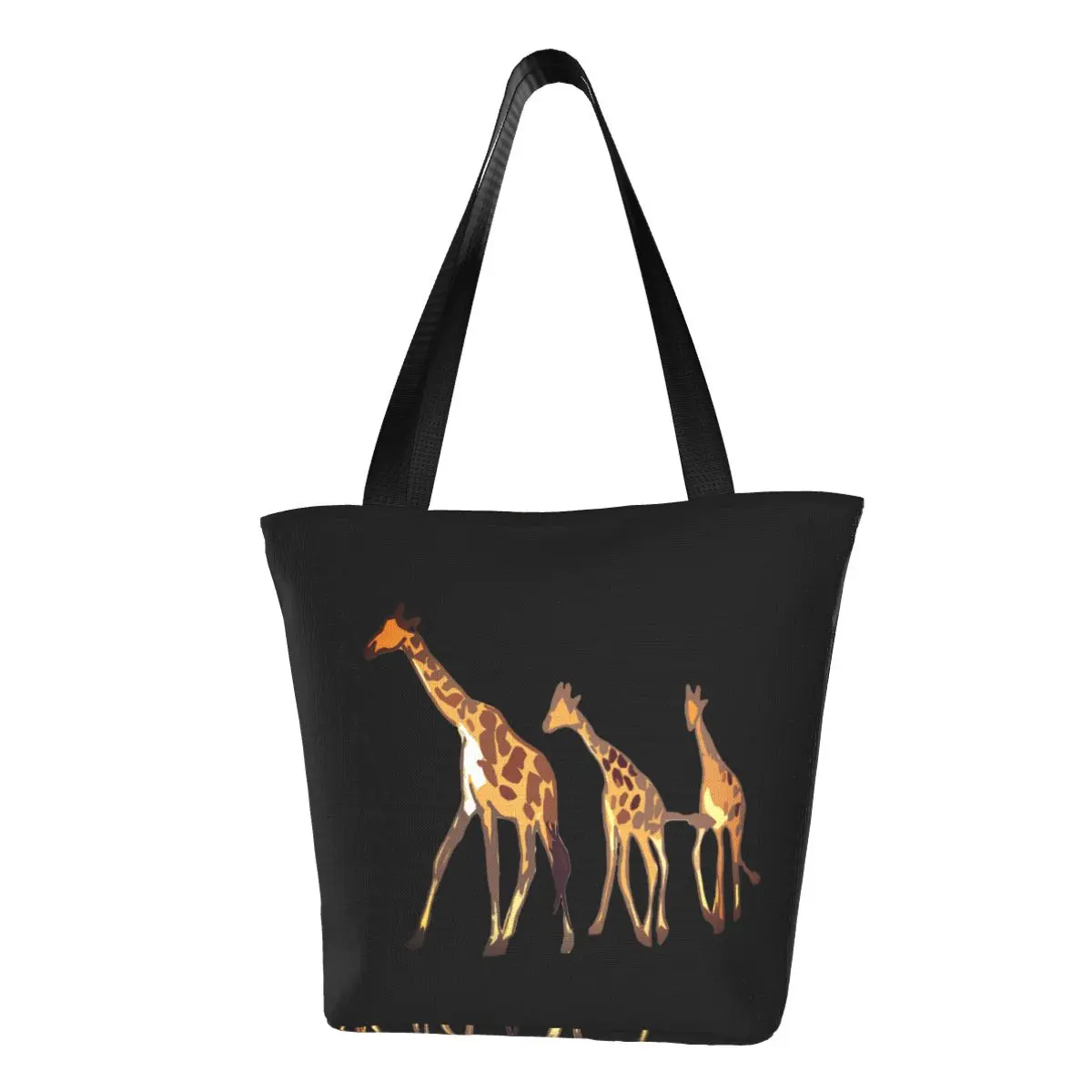 Персонализированные Семейные сумки с жирафом Портативная сумка для покупок