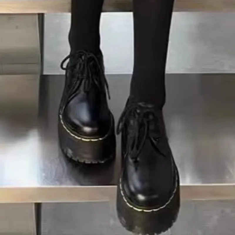 Женские Мокасины С Круглым Носком Лоферы На Шнуровке Повседневная Однотонная