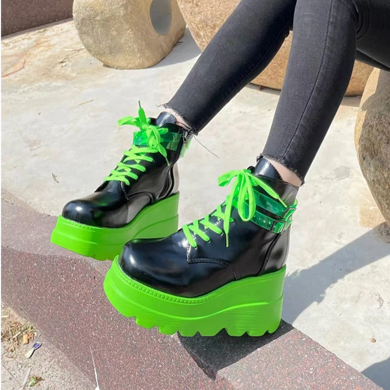 2022 Autumn Sport Women Punk Gothic Boots Platform Sneakers Woman Fashion Ladies Running Shoes Casual Vulcanize Shoes Zapatos