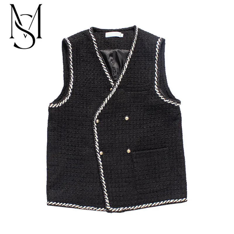 

MS South Korea ulzzang east gate ins net red collarless vest men and women bf Korean version casual fashion couple jacket