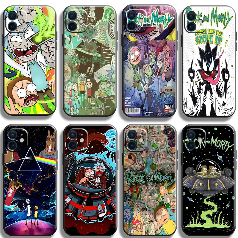 

R-Rick M-Morty Phone Case For Funda iPhone 11 13 12 Pro Max 12 13 Mini X XR XS MAX SE 2020 7 8 6s Plus Shockproof Soft TPU Case