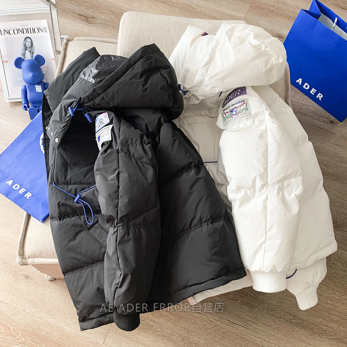 Korean version of high-quality autumn and winter new down jacket men and women couples white duck down loose and warm Outerwear