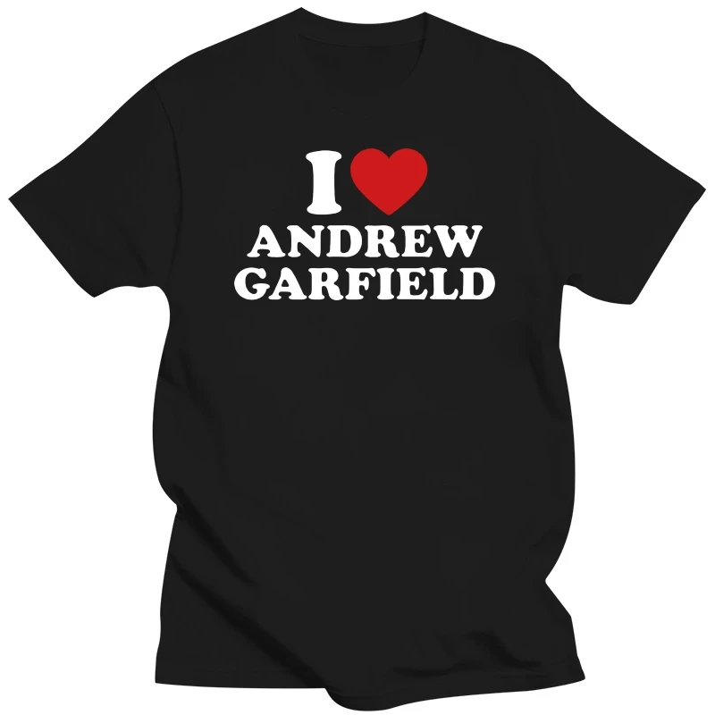 I Love Andrew Garfield Cotton T-shirt Women Men Funny Letter Print Summer Tee Shirt Man Casual Short Sleeve Tees Mens Clothing