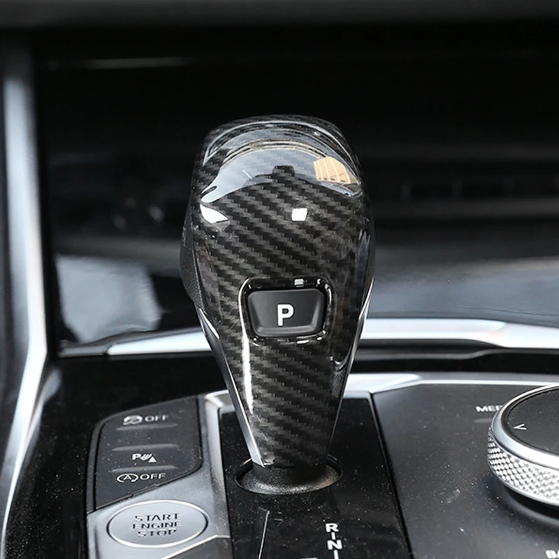 

Car Gear Shift Konb Cover Carbon Fiber Pattern Trim Sticker For BMW 3 Series G20 2022 2021 2020 2019 Accessories