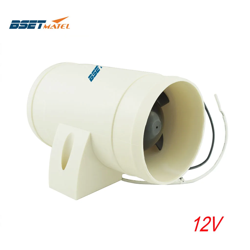 

12V In-Line Air Blower Boat Bilge Engine Galley Marine Cabin Ventilation Fan Corrosion Resistant ABS Marine Boat Parts