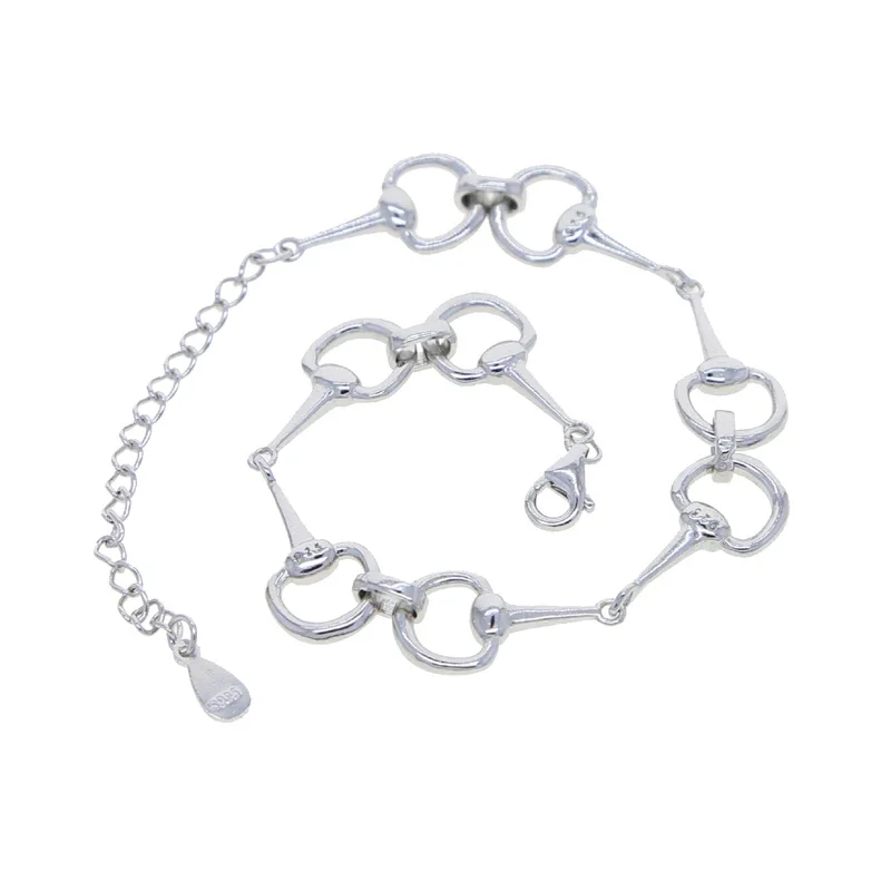 Женская Блестящая бижутерия из серебра 925 пробы 15 + 4 см