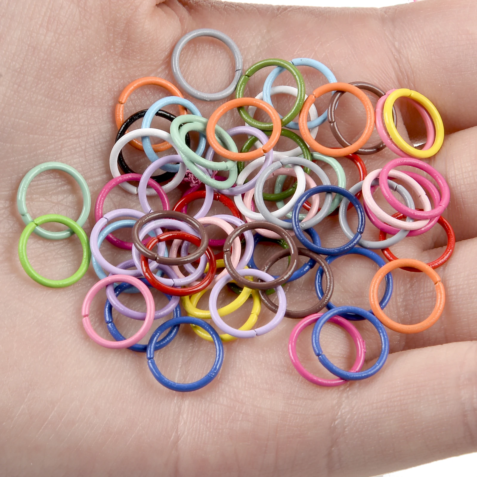 Круглые открытые одиночные петли из сплава 100 шт. 20 цветов 10 мм соединитель для